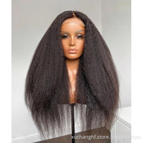 Natural Brazilian Remy Lace front Wig 150 Density deep wave 13x4 Lace Front Human Hair Wigs Pre Plucked for black women